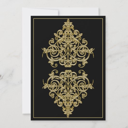 Anspruchsvolle Elegance-Party Einladung (Rückseite)