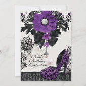 Anspruchsvolle elegante Party Einladungen (Rückseite)