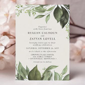Anspruchsvolle Eukalyptus-Blätter Moderne Hochzeit Einladung