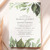 Anspruchsvolle Eukalyptus-Blätter Moderne Hochzeit Einladung