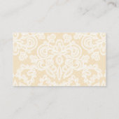 Anspruchsvolle Gold Lace Elegant Wedding Website Begleitkarte (Rückseite)