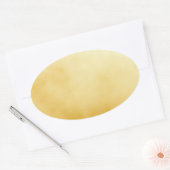 Anspruchsvolle Gold Oval Foil Imitate Ovaler Aufkleber (Umschlag)