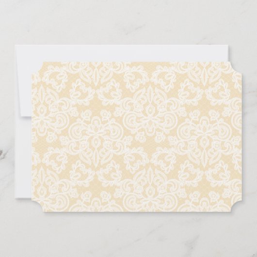 Anspruchsvolle Gold-Spitzen-Skripte für Hochzeitsf Einladung (Rückseite)