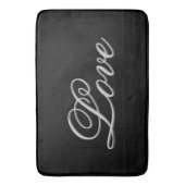 Anspruchsvolle Grau-Schwarz-Liebe Badematte (Vorderseite Vertikal)