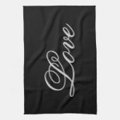 Anspruchsvolle Grau-Schwarz-Liebe Geschirrtuch (Vertikal)