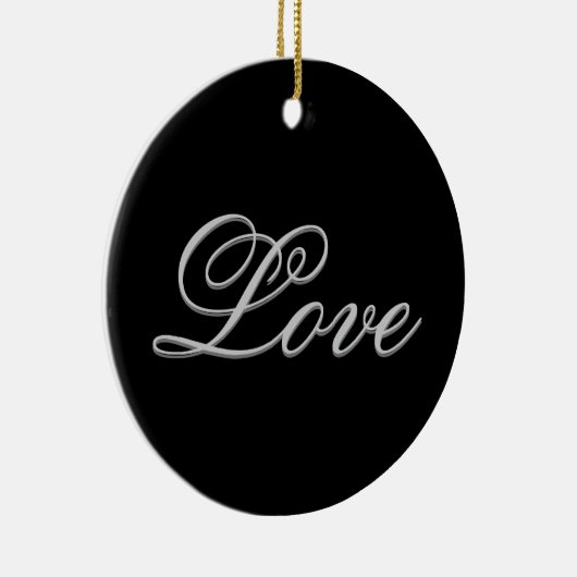 Anspruchsvolle Grau-Schwarz-Liebe Keramik Ornament (Rechts)