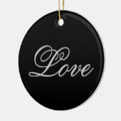 Anspruchsvolle Grau-Schwarz-Liebe Keramik Ornament (Links)