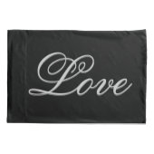 Anspruchsvolle Grau-Schwarz-Liebe Kissenbezug (Rückseite)