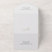 Anspruchsvolle Hochzeit mit Luxus-Gold-Schnörkel All In One Einladung (Außenbereich)