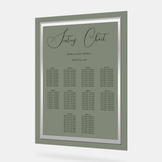 Anspruchsvolle Hochzeit & Silver Wedding Acrylschild (Winkel)