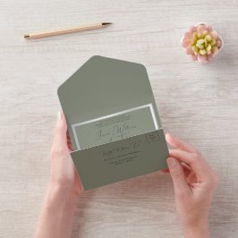 Anspruchsvolle Hochzeit & Silver Wedding All In One Einladung