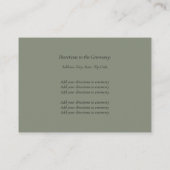 Anspruchsvolle Hochzeit & Silver Wedding Begleitkarte (Rückseite)