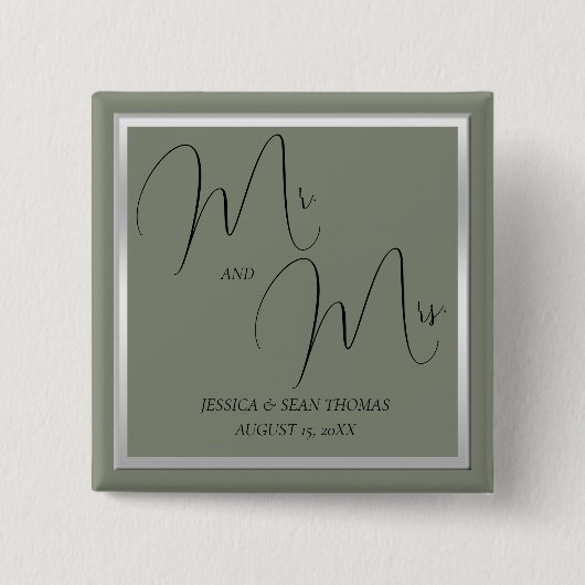 Anspruchsvolle Hochzeit & Silver Wedding Button (Vorderseite)