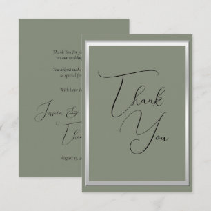 Anspruchsvolle Hochzeit & Silver Wedding Dankeskarte