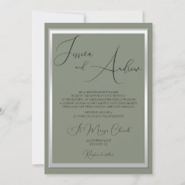 Anspruchsvolle Hochzeit & Silver Wedding Einladung