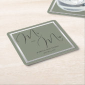 Anspruchsvolle Hochzeit & Silver Wedding Rechteckiger Pappuntersetzer (angewinkelt)