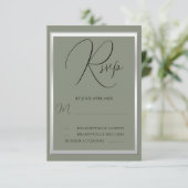 Anspruchsvolle Hochzeit & Silver Wedding RSVP Karte (Stehend Vorderseite)