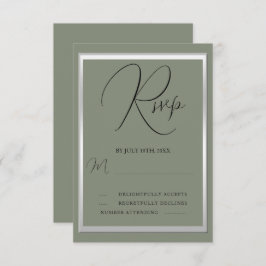 Anspruchsvolle Hochzeit & Silver Wedding RSVP Karte