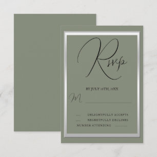 Anspruchsvolle Hochzeit & Silver Wedding RSVP Karte