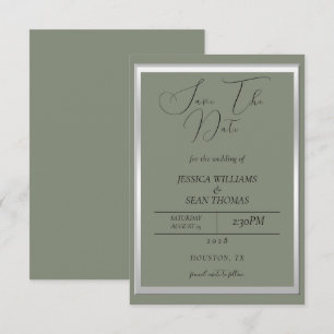 Anspruchsvolle Hochzeit & Silver Wedding Save The Date