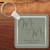 Anspruchsvolle Hochzeit & Silver Wedding Schlüsselanhänger (Vorderseite)