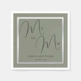 Anspruchsvolle Hochzeit & Silver Wedding Serviette