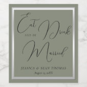 Anspruchsvolle Hochzeit & Silver Wedding Weinetikett (Einzelnes Label)