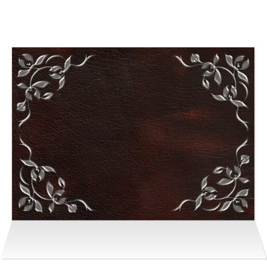 Anspruchsvolle Hochzeitskarte für Western-Tischnum (Innenansicht Horizontal (Oben))