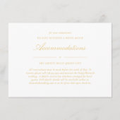 Anspruchsvolle Hochzeitsunterkunft in Gold Lace Begleitkarte (Vorderseite)
