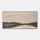 Anspruchsvolle Imitate Gold Foil Black, bearbeitba Schreibtischunterlage (Vorderseite)