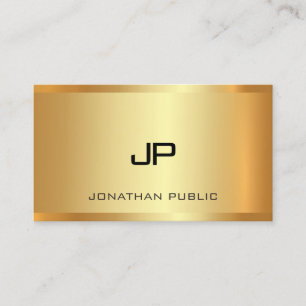 Anspruchsvolle Imitate Gold Moderne Vorlage Elegan Visitenkarte