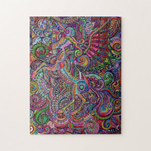 Anspruchsvolle Jigsaw-Einhorn-Mandala-Kunstwerke Puzzle