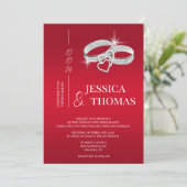 Anspruchsvolle Klasse, Silberhochzeiten Einladung (Stehend Vorderseite)