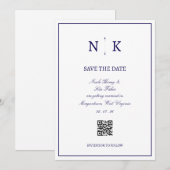 Anspruchsvolle Klassik Save the Date (Vorne/Hinten)