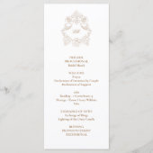 Anspruchsvolle Klassische Schrift Golden Brown Wed Programm (Vorderseite)
