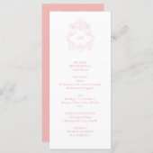 Anspruchsvolle klassische Script-Blush-Pink-Hochze Programm (Vorne/Hinten)