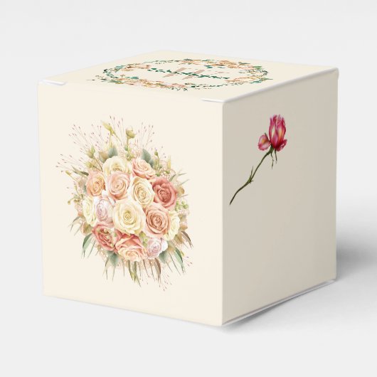 Anspruchsvolle kleine Geschenkboxen mit Blumen Geschenkschachtel (Vorderseite)
