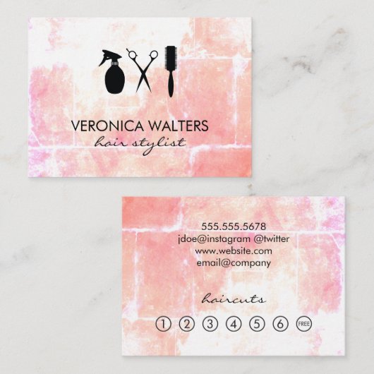 Anspruchsvolle künstlerische Grungy Loyalität Treuekarte (Vorne/Hinten)