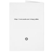 Anspruchsvolle Lady Blue Hat Eyelashes Card (Hinten)