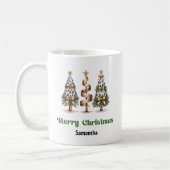 Anspruchsvolle Leopard-Weihnachtsbäume mit individ Kaffeetasse (Links)