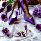 Anspruchsvolle Lila Calla Lily Wedding Acryleinladungen