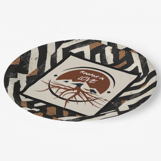 Anspruchsvolle Luxuskaribik Pappteller (Schrägansicht)