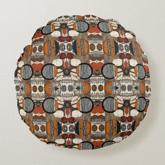 Anspruchsvolle Luxuskaribik Rundes Kissen (Vorderseite)