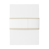 Anspruchsvolle, minimalistische Mongramm-Hochzeit Einladungsbanderole (Rückseitenbeispiel)