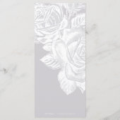 Anspruchsvolle, minimalistische Mongramm-Hochzeit Menükarte (Rückseite)