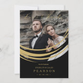 Anspruchsvolle moderne Imitate Goldenes Abstraktes Dankeskarte (Vorderseite)