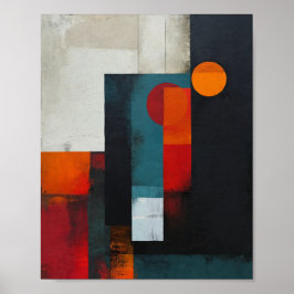 Anspruchsvolle Multicolor-Abstrakt Poster