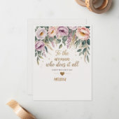 Anspruchsvolle Muttertagskarte Mitteilungskarte (Vorderseite/Rückseite Beispiel)