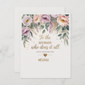 Anspruchsvolle Muttertagskarte Mitteilungskarte (Vorne/Hinten)