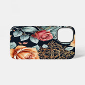 Anspruchsvolle Rose Floral iPhone 12 Mini Case Art iPhone Hülle (Rückseite (Horizontal))